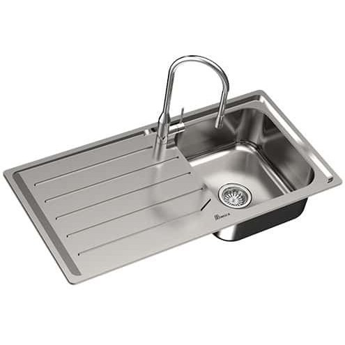 سینک ظرفشویی توکار بیمکث مدل 936 تک لگن استیل