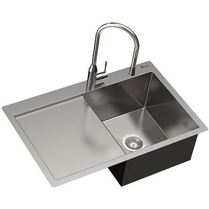 سینک ظرفشویی بیمکث مدل BS721 توکار تک لگن استیل