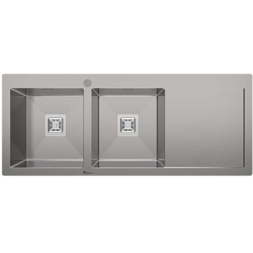 سینک ظرفشویی بیمکث مدل BS723 توکار ۲ لگن استیل