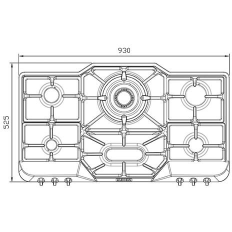 اجاق گاز استیل رومیزی استیل البرز مدل S-6901