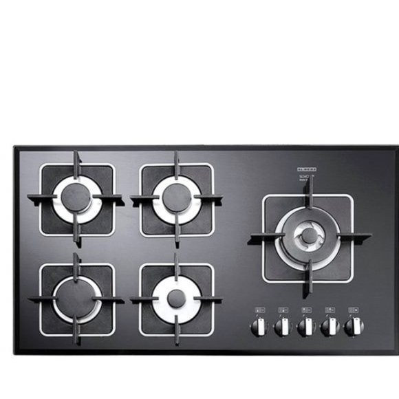 اجاق گاز استیل البرز شیشه ای مشکی G-5909 R-L