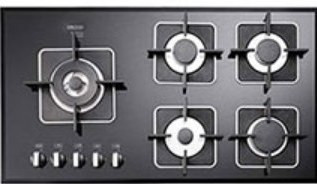 اجاق گاز استیل البرز شیشه ای مشکی G-5909 R-L