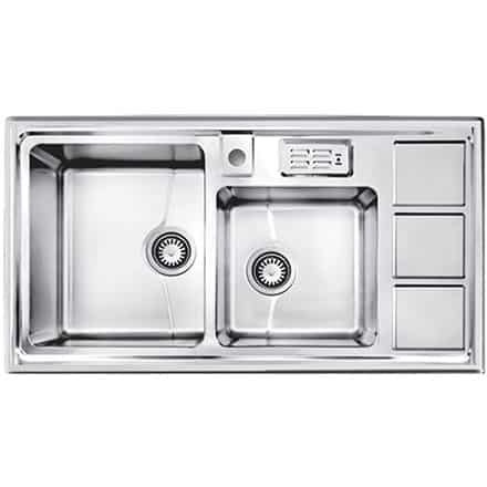 سینک ظرفشویی توکار اخوان مدل 328S دو لگن