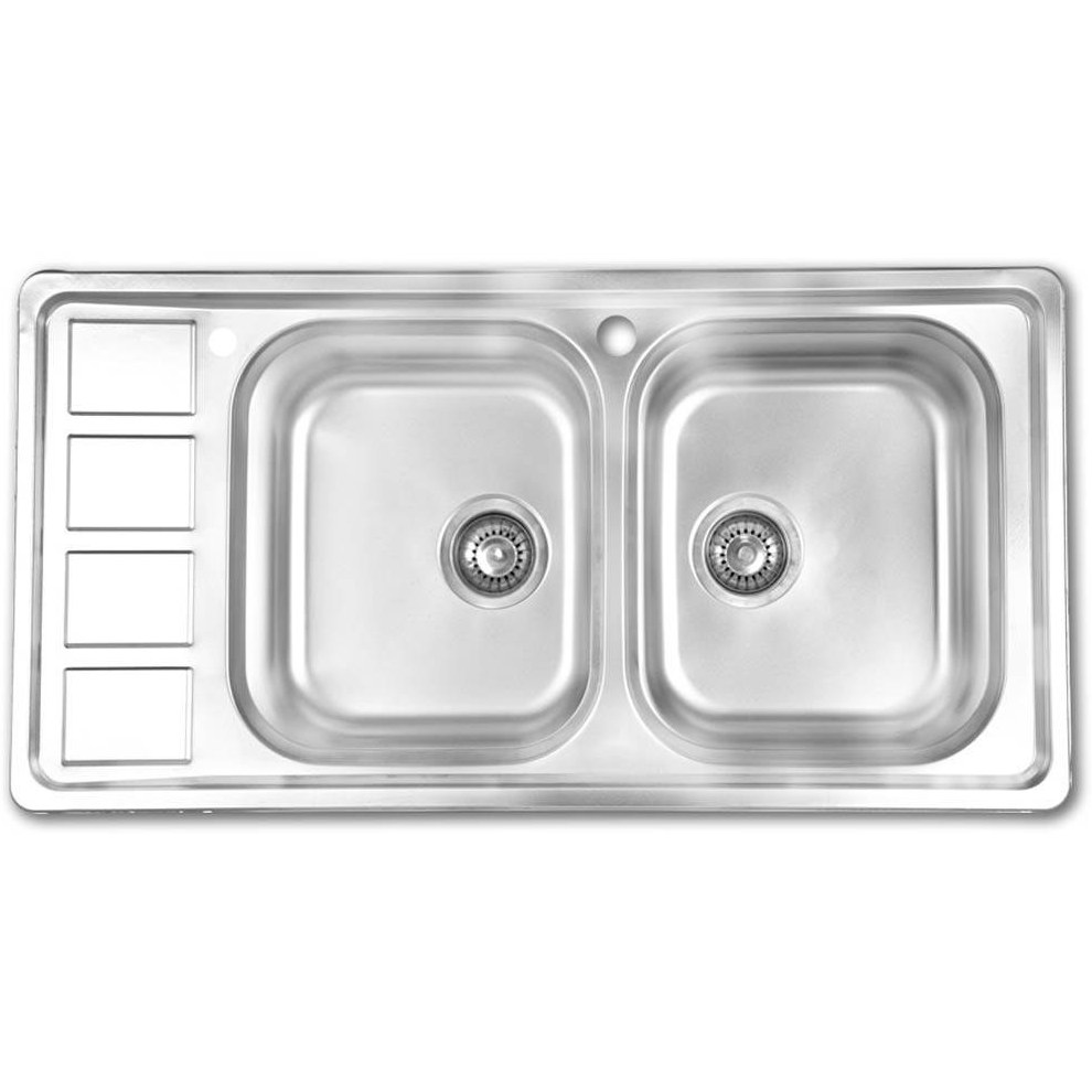 سینک ظرفشویی توکار اخوان مدل 373 دو لگن