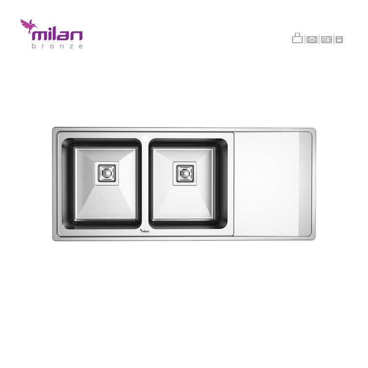سینک 8010 توکار استیل میلان