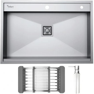 سینک 4075S02 توکار استیل میلان