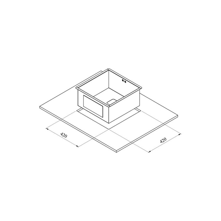سینک کن استیل توکار مدل A 4040