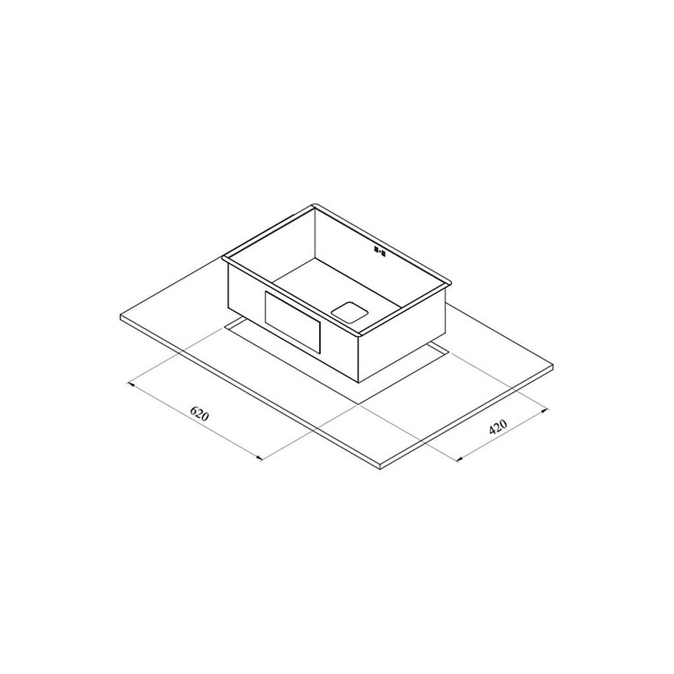 سینک کن استیل توکار مدل A 4060