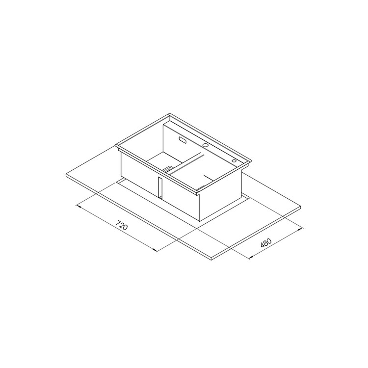 سینک کن استیل توکار مدل BCN 302-74