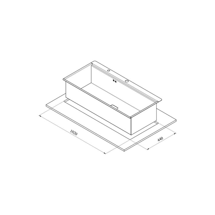 سینک کن استیل توکار مدل BCN 304-104+شیر آبشاری