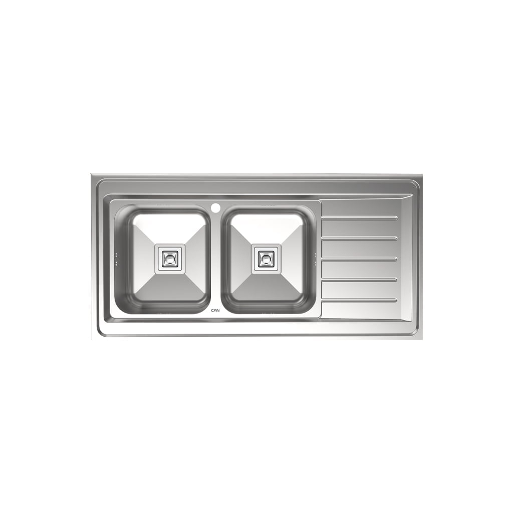 سینک ظرفشویی کن مدل 9102S روکار دو لگن