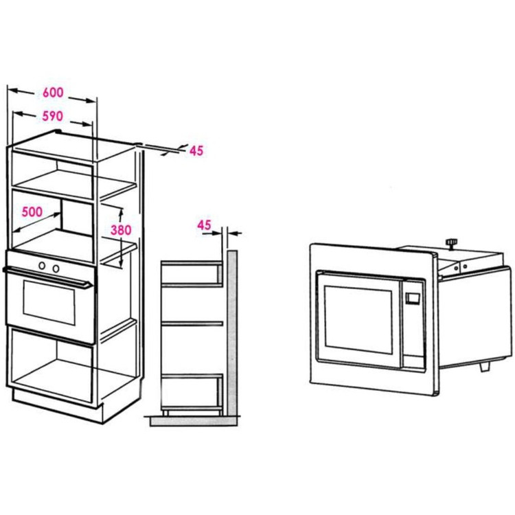 مایکروویو کن مدل MEB2800 ظرفیت ۲۸ لیتر
